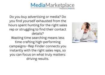 Media Marketplace - Rep Finder Media Marketplace - Rep Finder